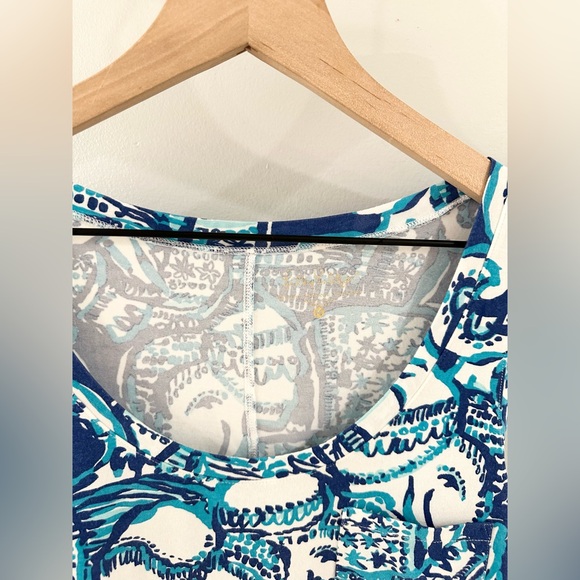 Lilly Pulitzer Crayton Racer Back Tank Blue Size Medium - Picture 5 of 6